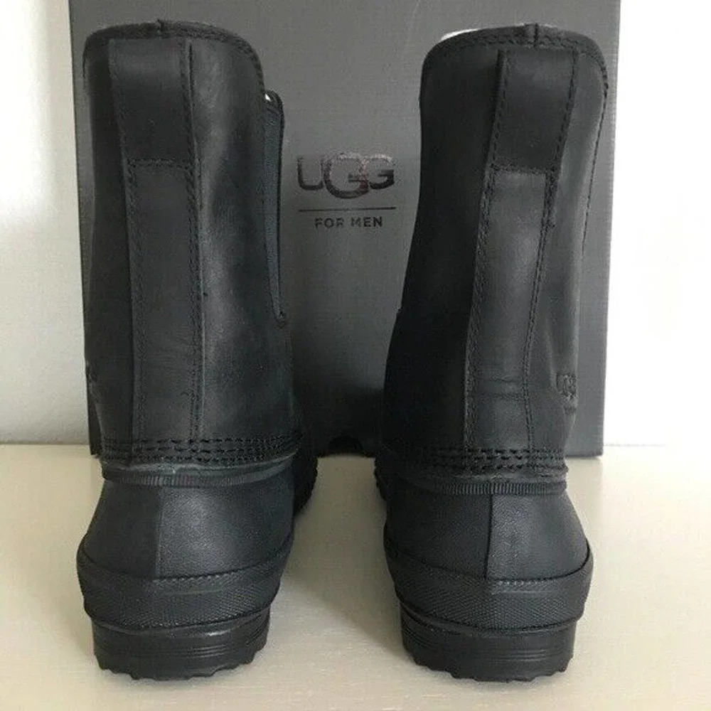 Ugg Australia Romosa Waterproof Black Leather Rubber Duck‎ Boots New Men’s 7